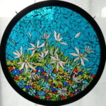 Stained glass 'Windy Daisies'